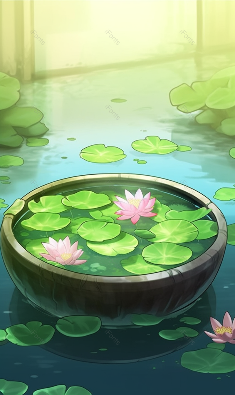 夏天荷花手绘背景,插画/手绘图,插画/手绘图库,插画/手绘图下载,插画/手绘